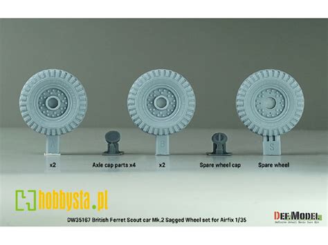 British Ferret Scout Car Mk 2 Sagged Wheel Set For Airfix