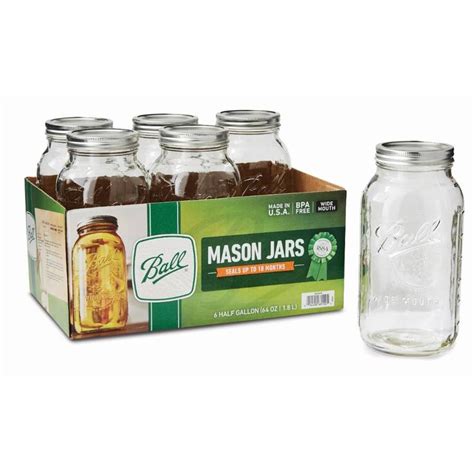 Ball Wide Mouth Half Gallon Canning Jars Gallon Mason Jars Half