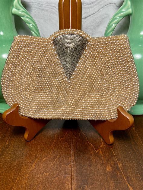 Vintage S K G Charlet Bag Beaded Clutch Made In J Gem