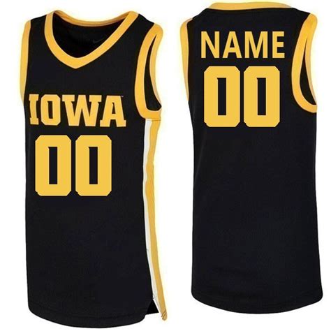 Iowa Hawkeyes Custom Black Basketball Jersey