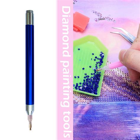 Outils de peinture diamant à stylo lumineux bleu