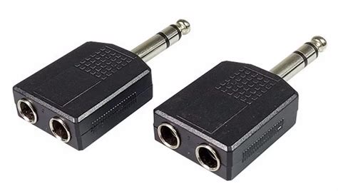 Dual Mono 635mm 1 Male Plug To 2 Stereo Female Mono Jack Audio Adaptor