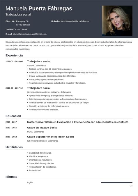 Perfil Profesional Ejemplos Para Poner En El Currículum