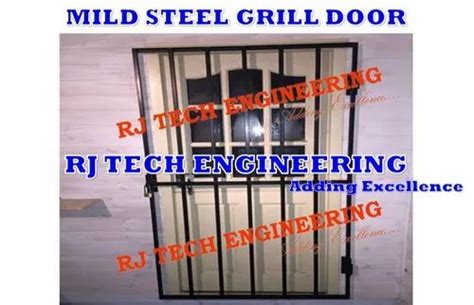 Painted Standard Mild Steel Grill Door For Commercial Use Thickness