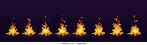 Premium Vector Fire Animation Sprites Flames Vector Set Hot Conhe A O