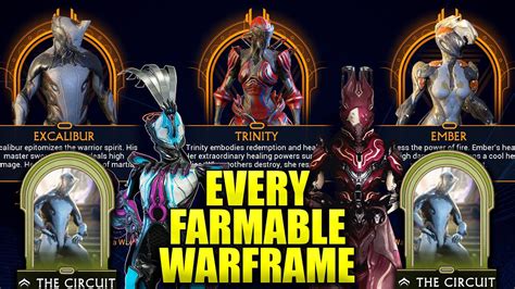 All Warframes You Can Farm In The Circuit In Order Duviri Paradox