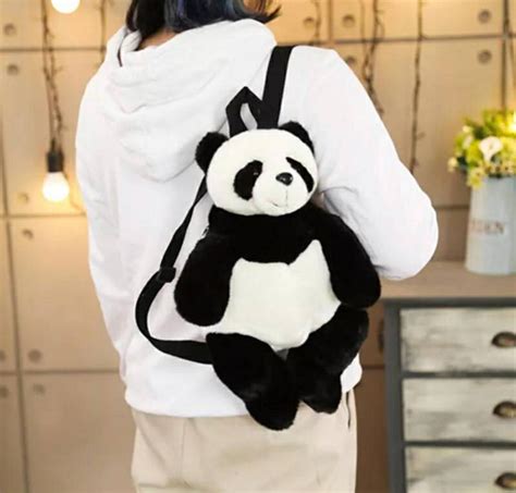 Tas Ransel Boneka Bulu Lembut Panda Po Duduk Lucu Imut Gemoy Chubby Ter