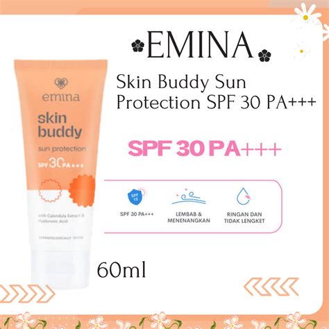 Jual Emina Skin Buddy Sun Protection Spf 30 Pa 60 Ml Shopee Indonesia