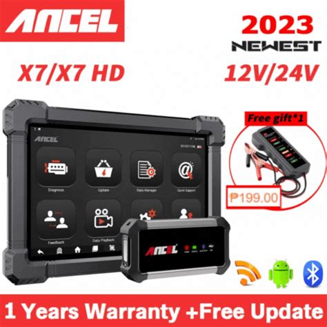 Local DeliveryAncel X7 HD Heavy Duty Truck Scanner 12V 24V HOBD