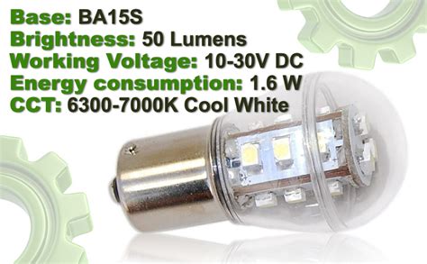 Hqrp Car Cool White Ba15s 1156 Boat Rv Car Auto 12v Smd Led Light Glass Bulb Ebay