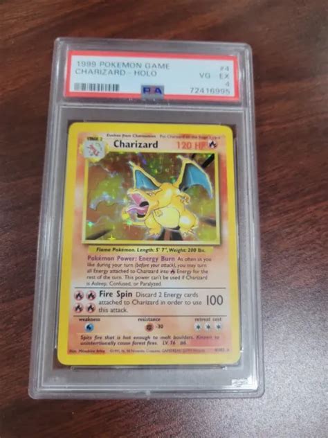 POKÉMON TCG CHARIZARD Base Set 4 102 Holo Unlimited Holo Rare PSA EUR