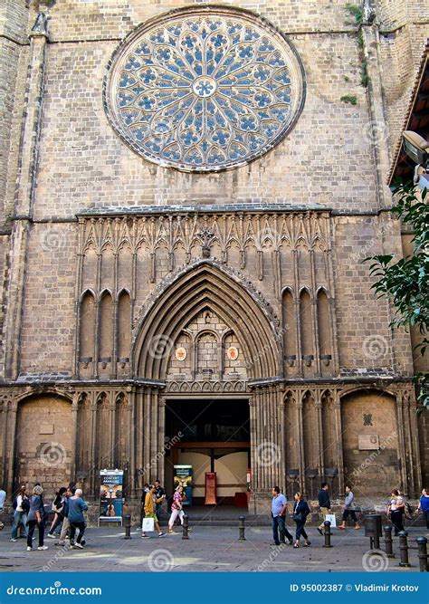 Basilica of Santa Maria Del Pi in Barcelona, Spain Editorial Photography - Image of cathedral ...