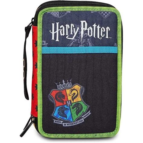 Astuccio Scuola Zip Seven Triplo Scomparto Pencil Case Harry Potter