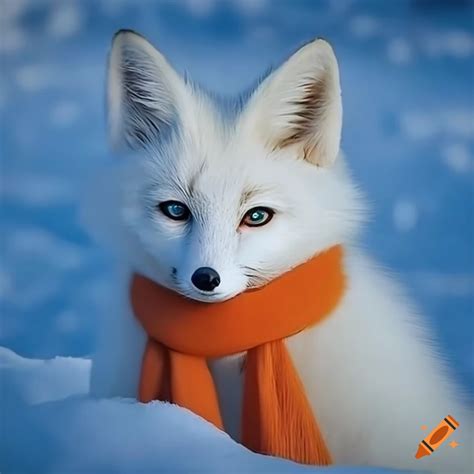 Hyper Realistic Depiction Of An Arctic Fox In The Snow