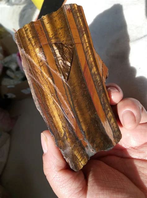 394 Golden Tiger Eye Raw Rough Stone Point Rough Natural Crystal