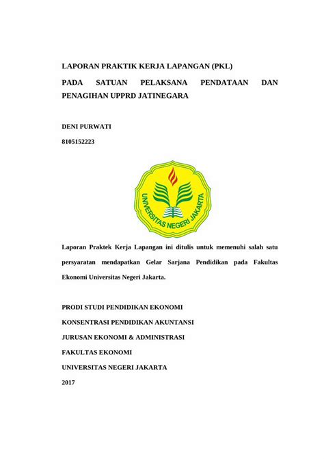 PDF LAPORAN PRAKTIK KERJA LAPANGAN PKL PADA SATUAN Repository Fe