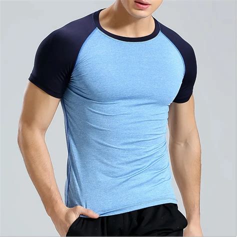 2019 New Men Sport T Shirt Quick Dry Slim Fitness Compression Tops