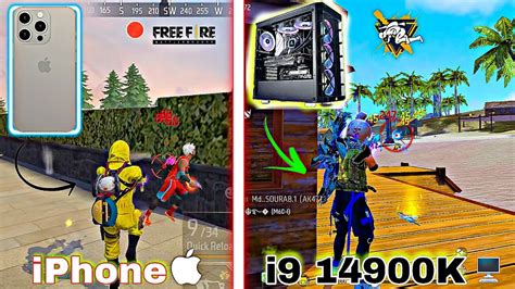 Iphone 16 Pro Max 📱 Vs Intel I9 14th Gen 14900k Pc🖥️ Free Fire Max