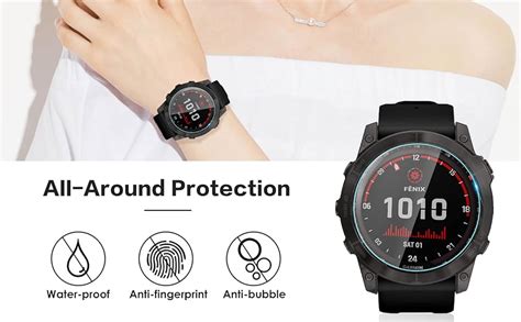 Diruite Pack For Garmin Fenix X Mm Screen Protector Tempered Glass