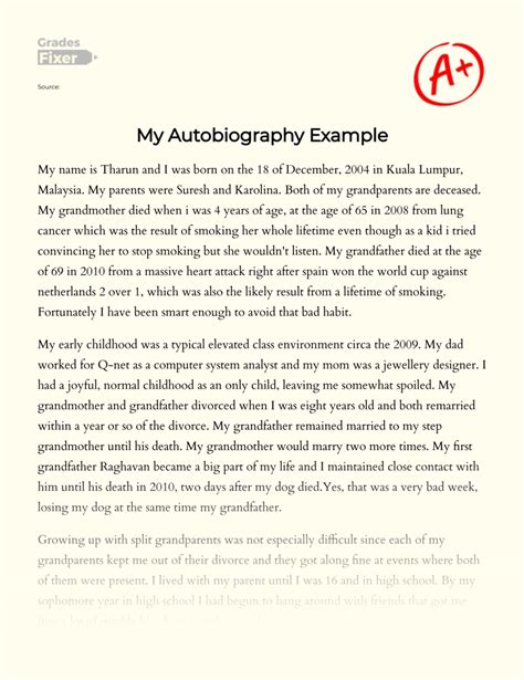 My Autobiography And Future Plans [essay Example] 872 Words