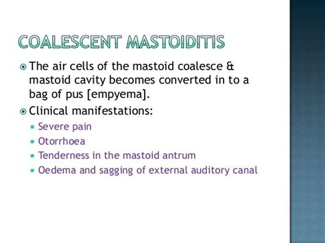 Mastoiditis Signs