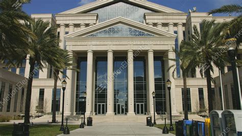 Front Of Courthouse In Jacksonville, Florida Stock video footage | 10534953