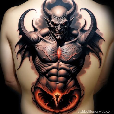 Tattoo of Imprisoned Demon Struggling to Escape | Stable Diffusion en línea