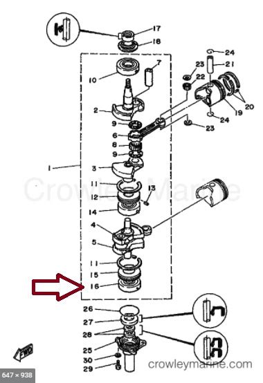 Rolamento Inferior Yamaha Hp Dm Impakto Pecas