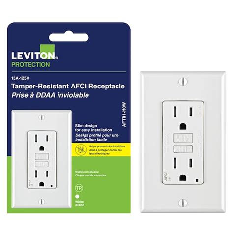 Leviton 15 Amp Commercial Grade Tamper Resistant Decora Duplex Outlet With Surge Suppresso