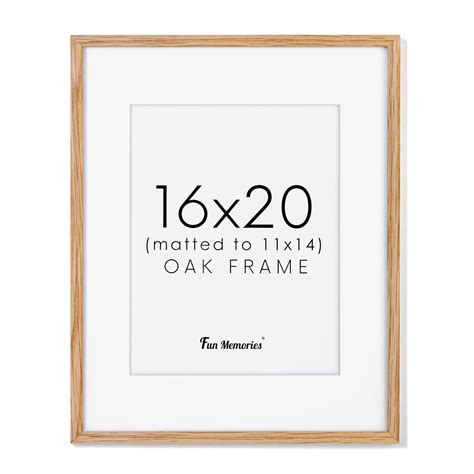 16x20 Picture Frame, 16 x 20 Frame Solid Oak Wood, Display Picture ...