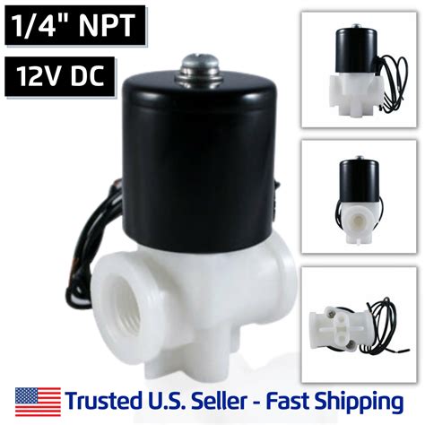 1 4 12v Dc Plastic Electric Solenoid Valve Water Air R O 12 Vdc Free Shipping Ebay