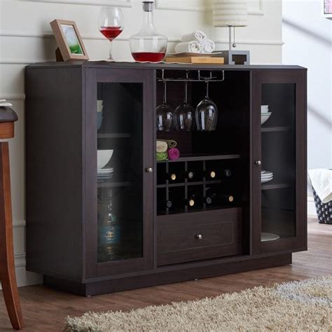 Furniture Of America Karthen Espresso Multi Storage Dining Buffet