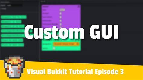 Gui S Ep Visual Bukkit Tutorial Youtube