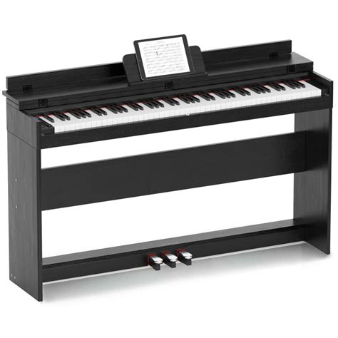 88 Key Full Size Electric Piano Keyboard with Stand 3 Pedals MIDI Function - Costway