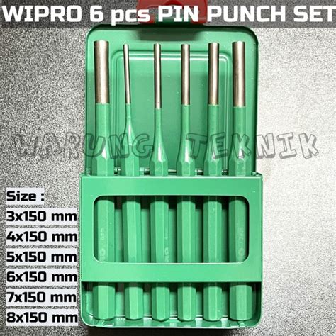 Jual Wipro 6 Pcs Octagonal Steel Center Pin Punch Set Betel Drip Pin