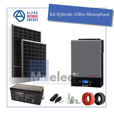 kit solaire hybride lithuim complet kw monophase