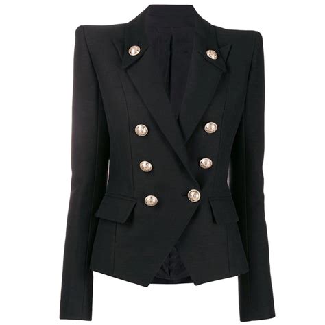 Chaqueta Cl Sica De Dise Ador Con Doble Botonadura Para Mujer Blazer