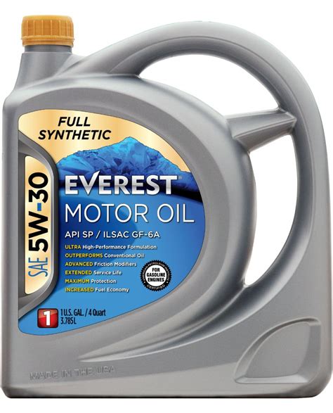 Everest Full Synthetic Sae 5w 30 Spgf 6a Motor Oil