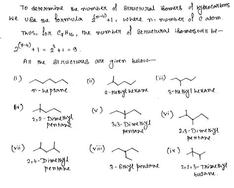 C7h16 Isomers Structural Formula