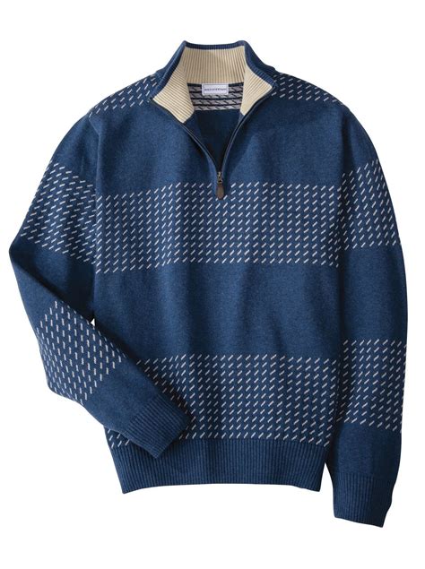 Pima Cotton Quarter Zip Sweater Maus And Hoffman