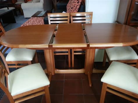 Juego De Comedor Extensible Mesa Oval Extensible Madera 3250000