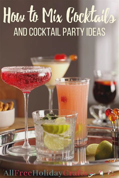 How to Mix Cocktails and Cocktail Party Ideas | AllFreeHolidayCrafts.com