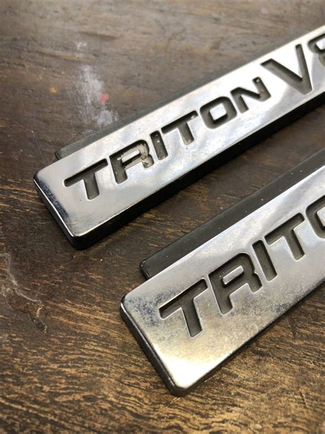 Ford Triton V Fender Emblem Pair Ebay