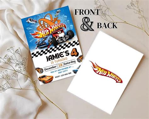 Editable Hot Cars Invitation Hot Wheels Invitation Hot Race Cars Birthday Template Hot Wheels
