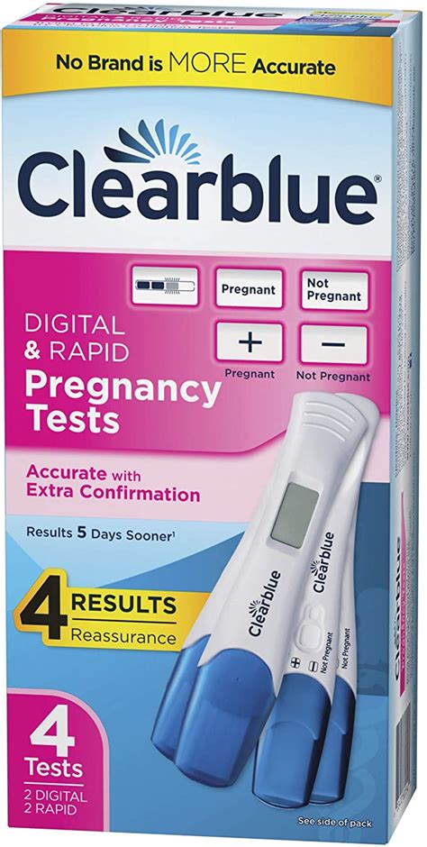 Clearblue Clearblue Pregnancy Test Combo Pack 4ct 2 Digital With Smart Countdown 2 Rapid