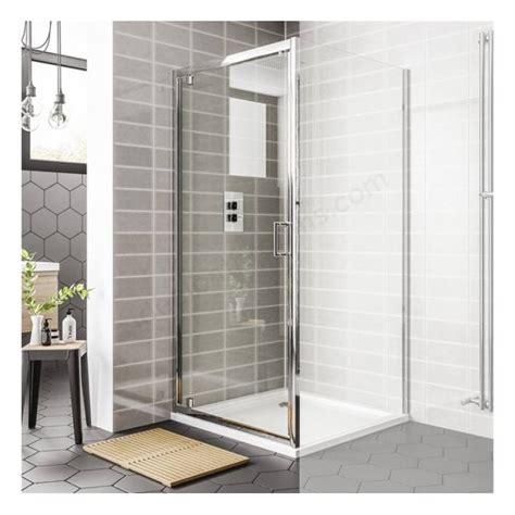 Essential Spring 900mm Pivot Door Square Shower Enclosure Edo23 Plumb Warehouse