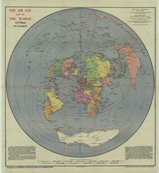 The Air Age Map Of The World Centred On London Maps Of Our World