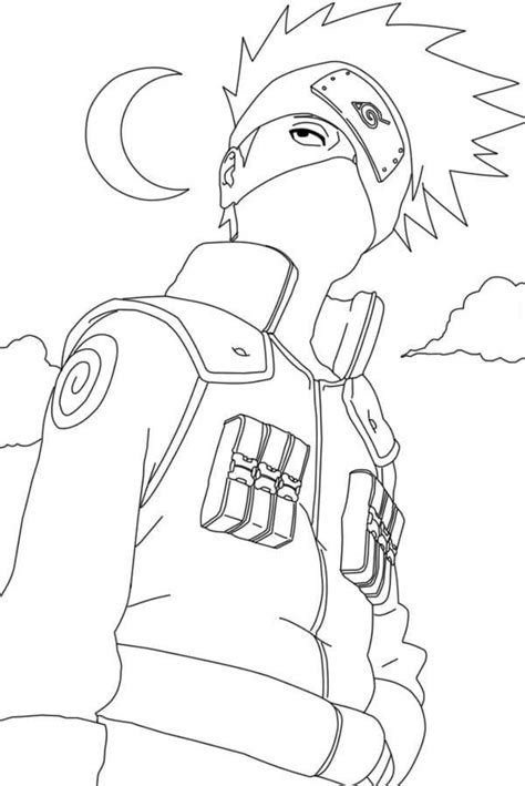 Coloriage Kakashi Naruto Dessin Gratuit Imprimer