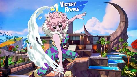 Fortnite My Hero Academia Mina Ashido Skin Gameplay Win Season 4 Chapter 4 No Commentary Youtube