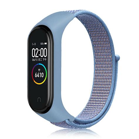 Xiaomi Mi Band Armband Nylon Hellblau Smartwatcharmbaender De